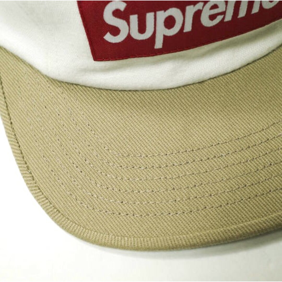 Supreme(シュプリーム)のSUPREME シュプリーム 23AW アメリカ製 2-Tone Camp Cap ツートーンキャンプキャップ ONE SIZE White/Beige WEEK16 Box Logo ボックスロゴ ジェットキャップ MADE IN USA 帽子【新古品】【中古】【SUPREME】 メンズの帽子(キャップ)の商品写真