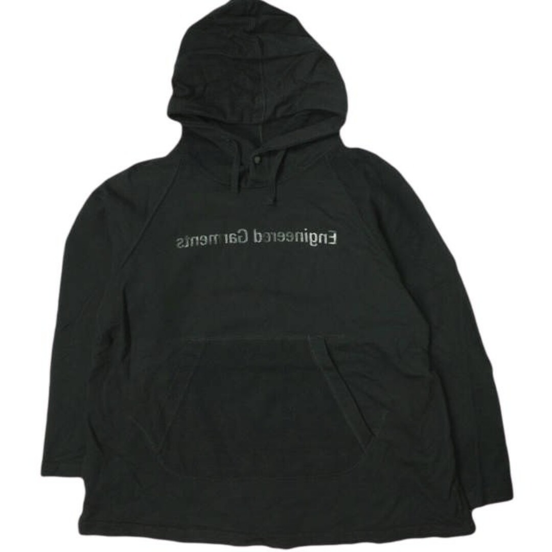 Engineered Garments(エンジニアードガーメンツ)のEngineered Garments x BEAMS BOY エンジニアードガーメンツ ビームスボーイ 別注 アメリカ製 SWEAT PARKA ミラー反転 スウェットプルオーバーパーカー 13-13-0001-334 ONE SIZE BLACK クレイジーパターン Mirror Collection トップス【中古】【Engineered Garments × BEAMS BOY】 レディースのトップス(パーカー)の商品写真