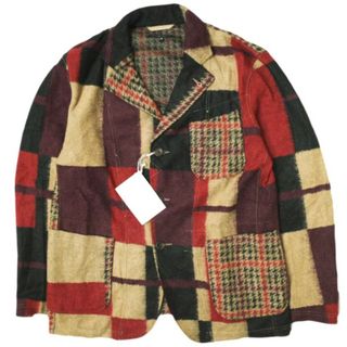 Engineered Garments エンジニアードガーメンツ アメリカ製 Knit Jacket Gun Club Multi Check Knit ガンクラブマルチチェック ニットジャケット S RED 3B テーラード アウター【新古品】【中古】【Engineered Garments】