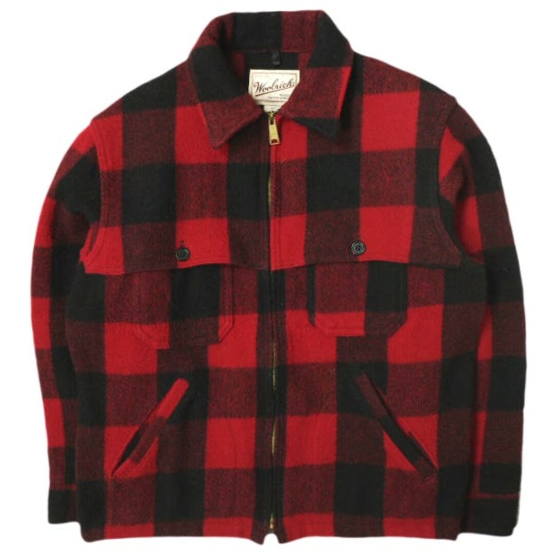 WOOLRICH(ウールリッチ)のWOOLRICH ウールリッチ アメリカ製 90s バッファローチェック ウールスタッグジャケット M RED/BLACK ヴィンテージ MADE IN USA アウター【中古】【WOOLRICH】 メンズのジャケット/アウター(ブルゾン)の商品写真