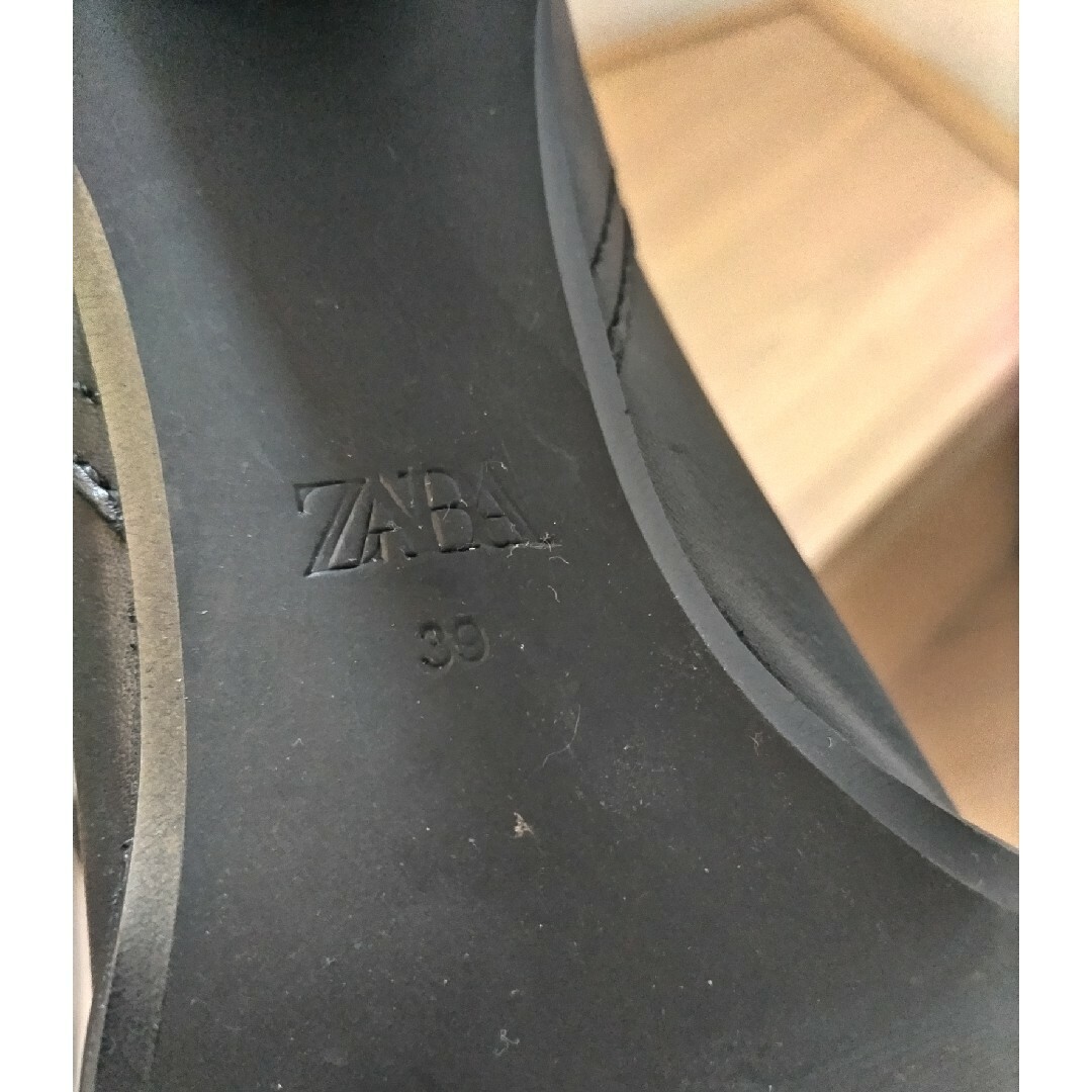 ZARA(ザラ)のZARA ロングブーツ　リアルレザー　ブラック　39 レディースの靴/シューズ(ブーツ)の商品写真