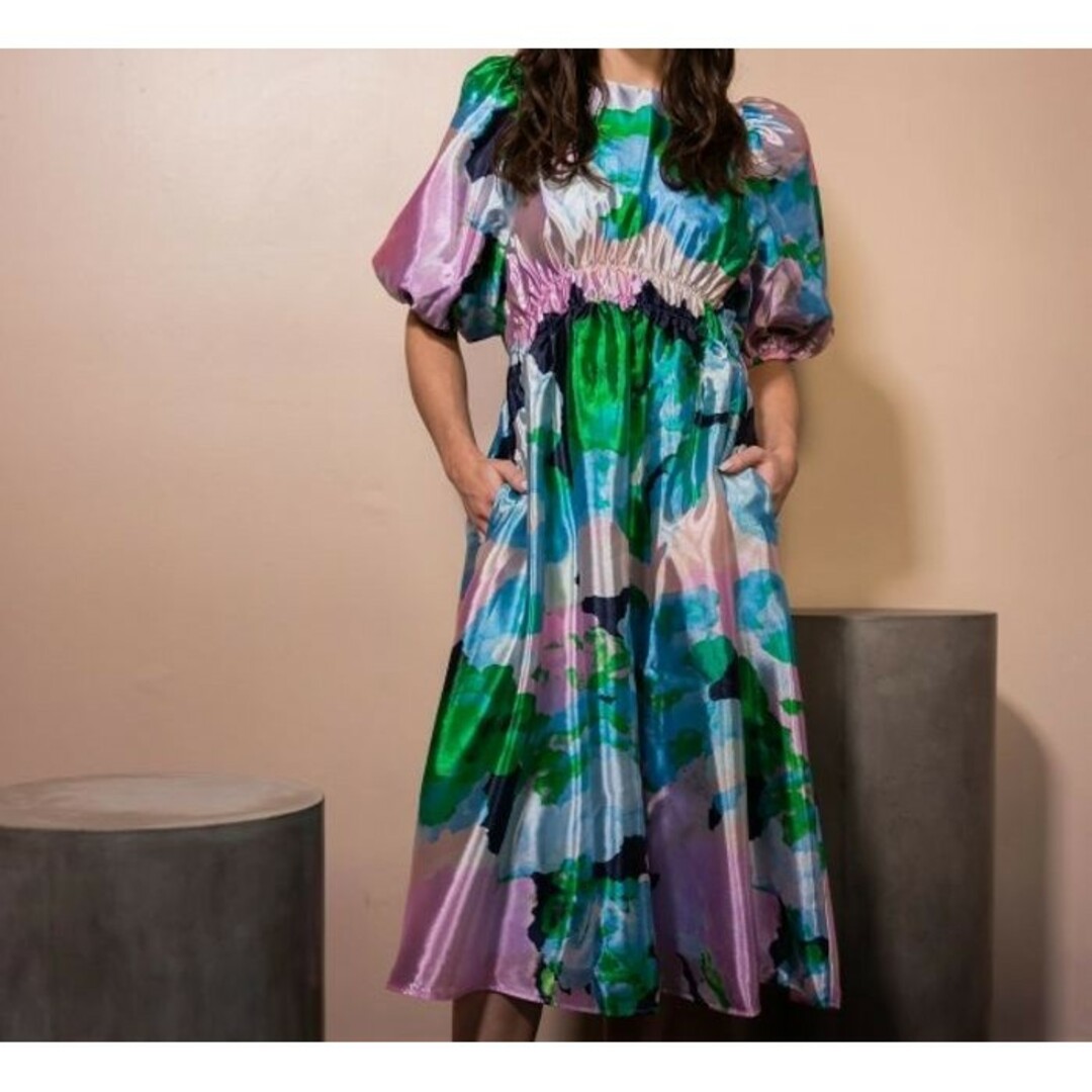 Drawer(ドゥロワー)のstine goya　Elizabeth Dress Clouds レディースのワンピース(ロングワンピース/マキシワンピース)の商品写真