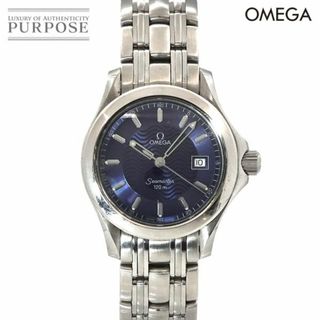 オメガ(OMEGA)のオメガ OMEGA シーマスター 120 レディース 腕時計 2571 81 デイト ブルー クォーツ ウォッチ Seamaster VLP 90230305(腕時計)