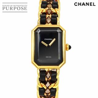 シャネル(CHANEL)のシャネル CHANEL プルミエール Mサイズ H0001 ヴィンテージ レディース 腕時計 ブラック 文字盤 ゴールド クォーツ Premiere VLP 90230427(腕時計)