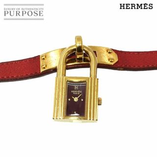 エルメス(Hermes)のエルメス HERMES ケリーウォッチ KE1.201 ヴィンテージ レディース 腕時計 ワインレッド 文字盤 クォーツ Kelly Watch VLP 90230442(腕時計)