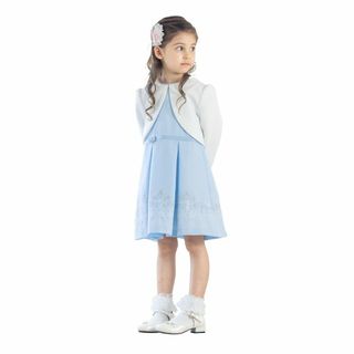 【色: ホワイト/ブルー】[アリサナ] 入学式 女の子 スーツ 卒園式 子供服 (その他)