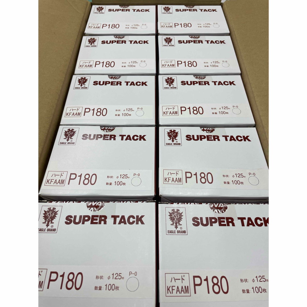 マジック式サンドペーパーφ125mm P180 10箱1000枚 その他 マジック式サンドペーパーφ125mm P180 10箱1000枚 その他