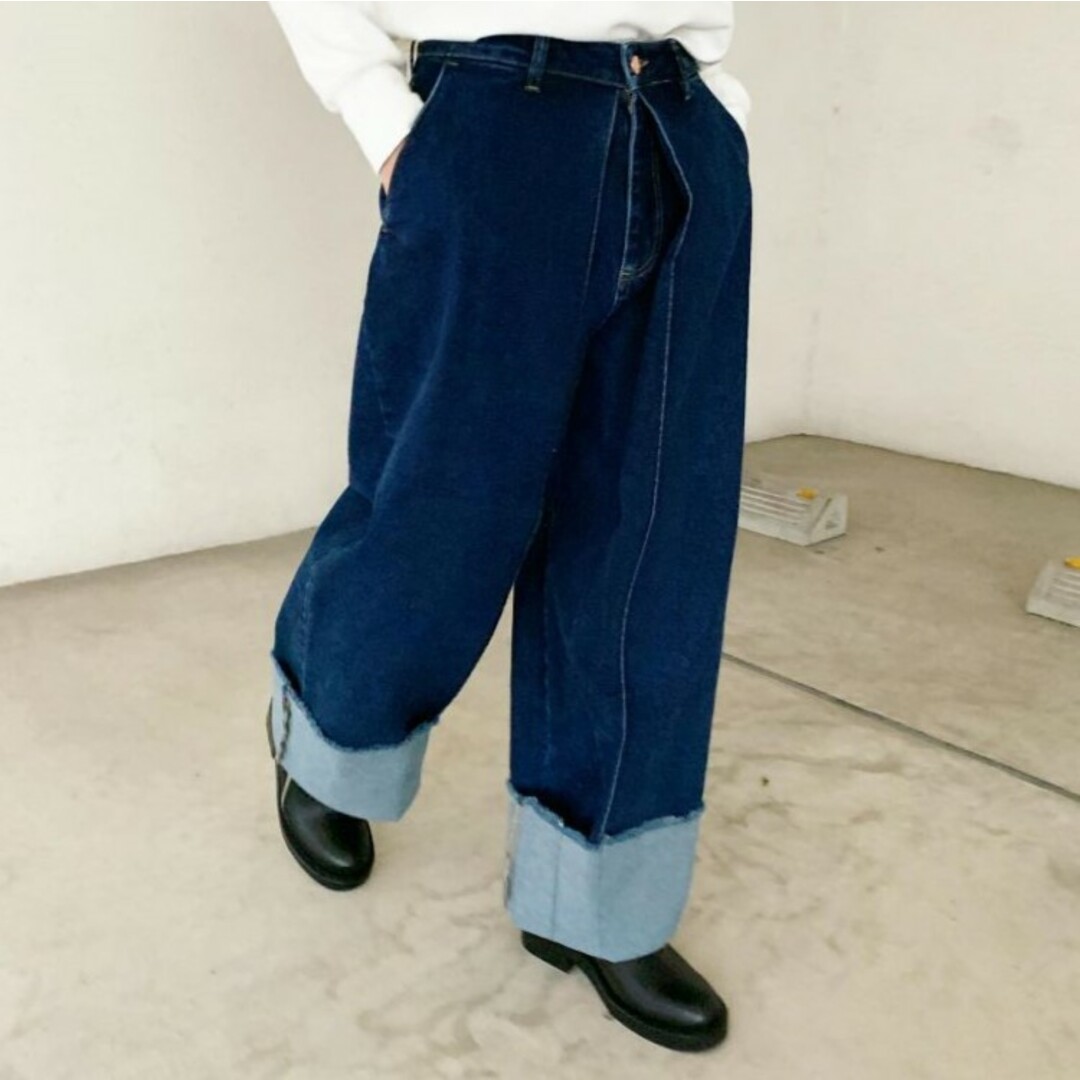 AALTO - AALTO アールト Classical Front Pleat Denim フロント AALTO - AALTO アールト Classical Front Pleat Denim フロント