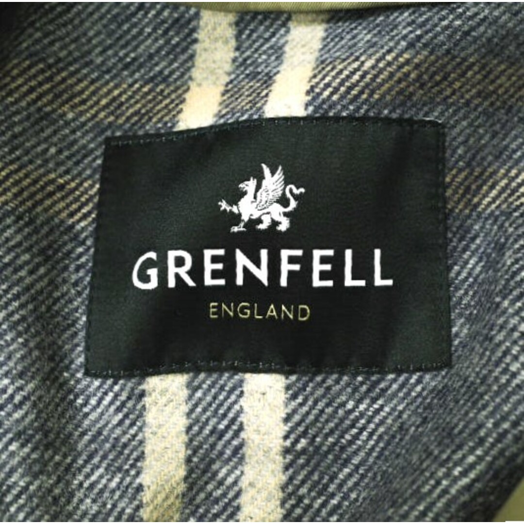 GRENFELL グレンフェル イギリス製 SLIM CAMPBELL スリムキャンベル Johnstonsライナー付き グレンフェルクロス コットンギャバジン ステンカラーコート 38 ベージュ バルカラー アウター【中古】【GRENFELL】 メンズのジャケット/アウター(ステンカラーコート)の商品写真