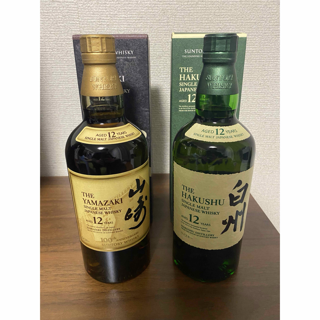 サントリー(サントリー)のサントリー山崎12年100周年　白州12年 食品/飲料/酒の酒(ウイスキー)の商品写真