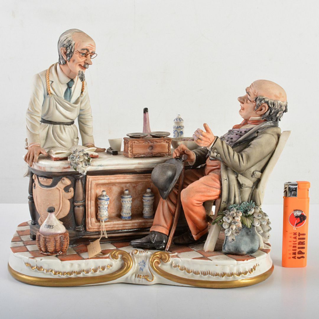 イタリア製　カポディモンテ　フィギュリン　陶人形　置物　証明書付　M　R7064 エンタメ/ホビーの美術品/アンティーク(陶芸)の商品写真