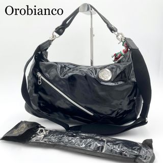 Orobianco - 美品！オロビアンコ 2way ショルダーバッグ　コーティングキャンバス　ブラック