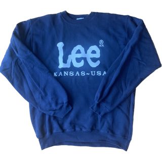 アメリカ製　Lee リー　スウェット　ネイビー　ビッグロゴ　サイズ　L