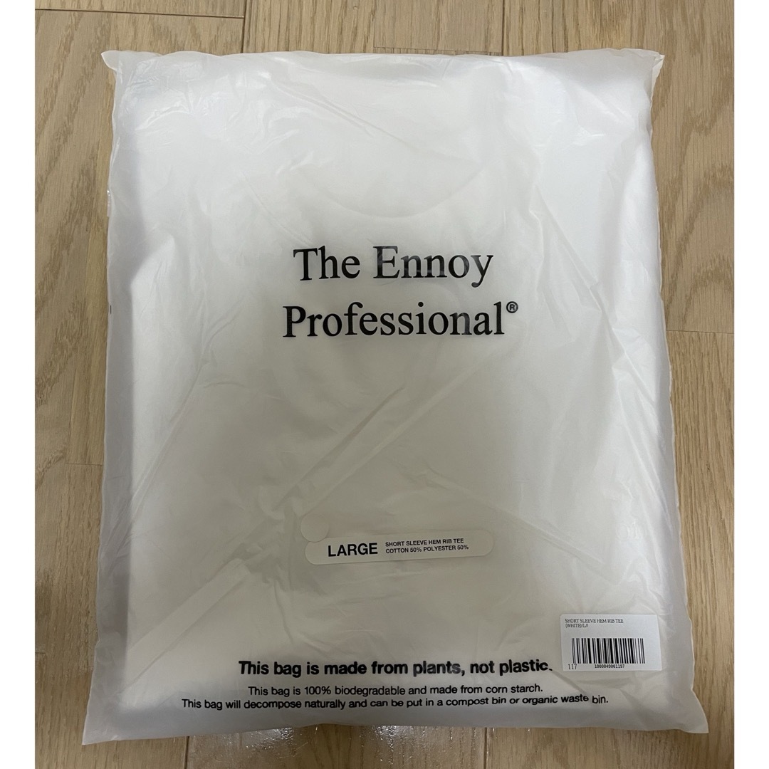  ennoy Short sleeve hem rib tee L WHITE メンズのトップス(Tシャツ/カットソー(半袖/袖なし))の商品写真