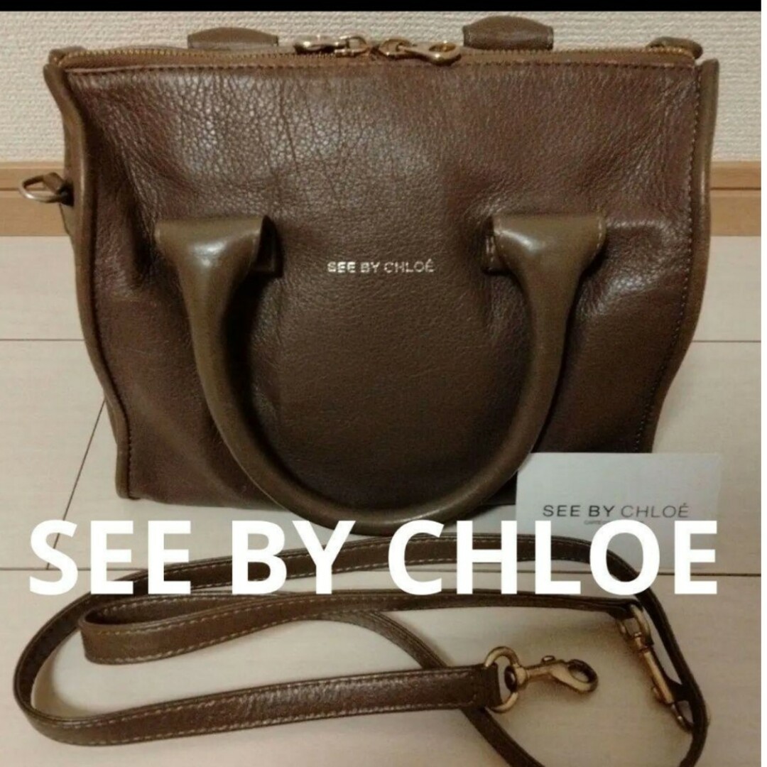 SEE BY CHLOE(シーバイクロエ)のSEE BY CHLOE ミニボストンバッグ ブラウン 茶色 シーバイクロエ レディースのバッグ(ショルダーバッグ)の商品写真