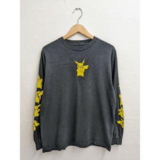 ポケモン(ポケモン)のPOKEMON ポケモン ピカチュウ フロント 袖 プリント ロングスリーブ(Tシャツ/カットソー(七分/長袖))