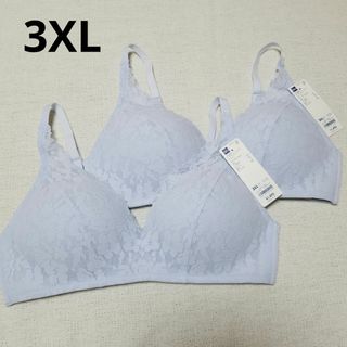 GU - 新品☆3XL/フェザーフィットブラ2枚セット(ノンワイヤー)レース☆GU