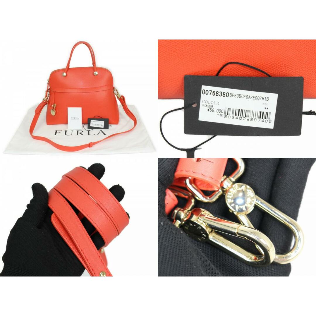 Furla(フルラ)のFURLA フルラ ハンドバッグ オレンジ レザー レディース メンズ ウィメンズ ユニセックス ブランド 定番 2WAYバッグ【中古】松前R56号店 レディースのバッグ(ハンドバッグ)の商品写真