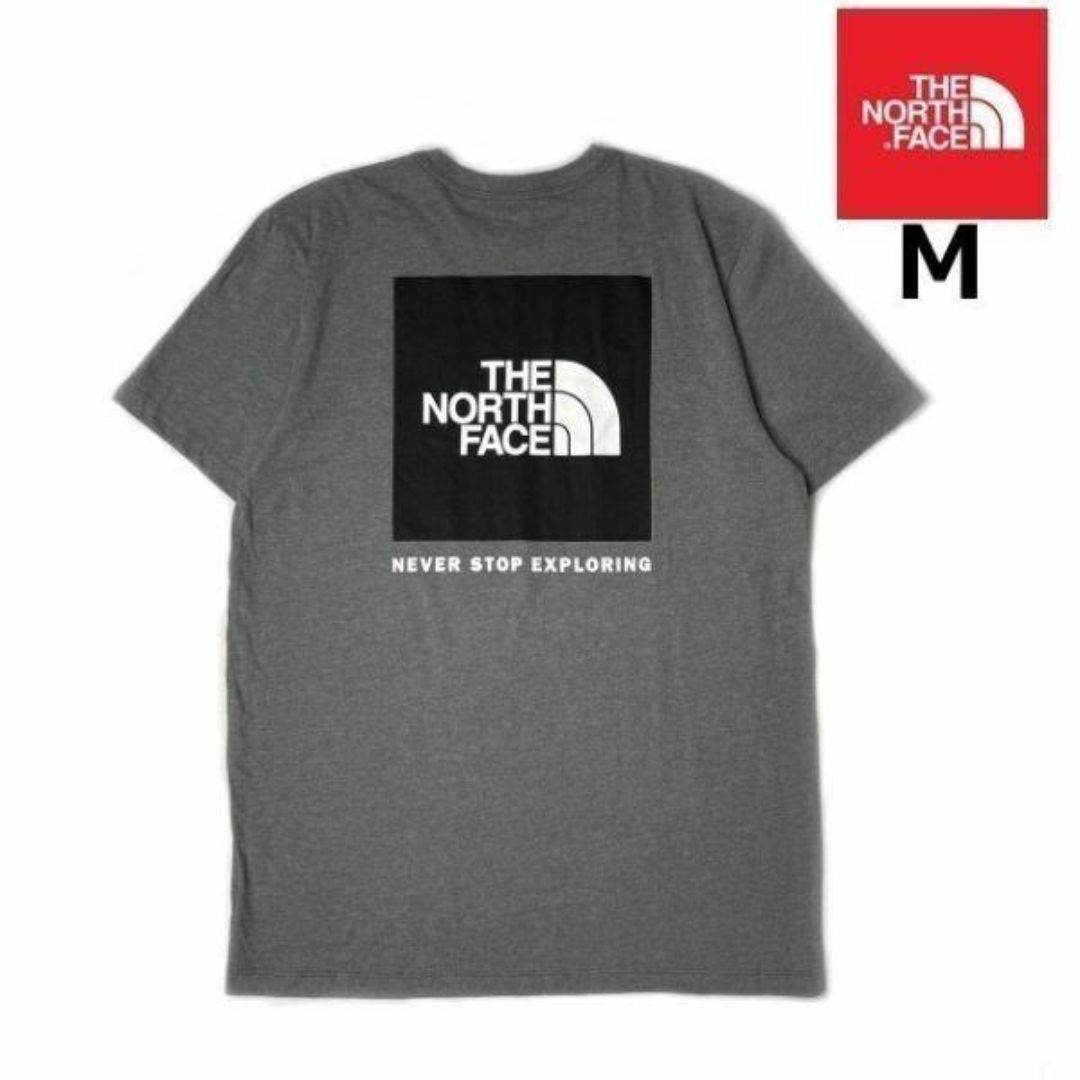 THE NORTH FACE(ザノースフェイス)のノースフェイス 半袖 Tシャツ US限定 ボックスロゴ(M)グレー 180902 メンズのトップス(Tシャツ/カットソー(半袖/袖なし))の商品写真