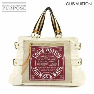 ルイヴィトン(LOUIS VUITTON)のルイ ヴィトン LOUIS VUITTON グローブショッパー GM トート バッグ キャンバス ナチュラル レッド クルーズライン VLP 90228168(トートバッグ)