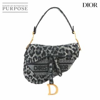 クリスチャンディオール(Christian Dior)の未使用 展示品 クリスチャン ディオール Christian Dior ミッツァ サドルバッグ ショルダー キャンバス ブラック レオパード VLP 90230248(ショルダーバッグ)