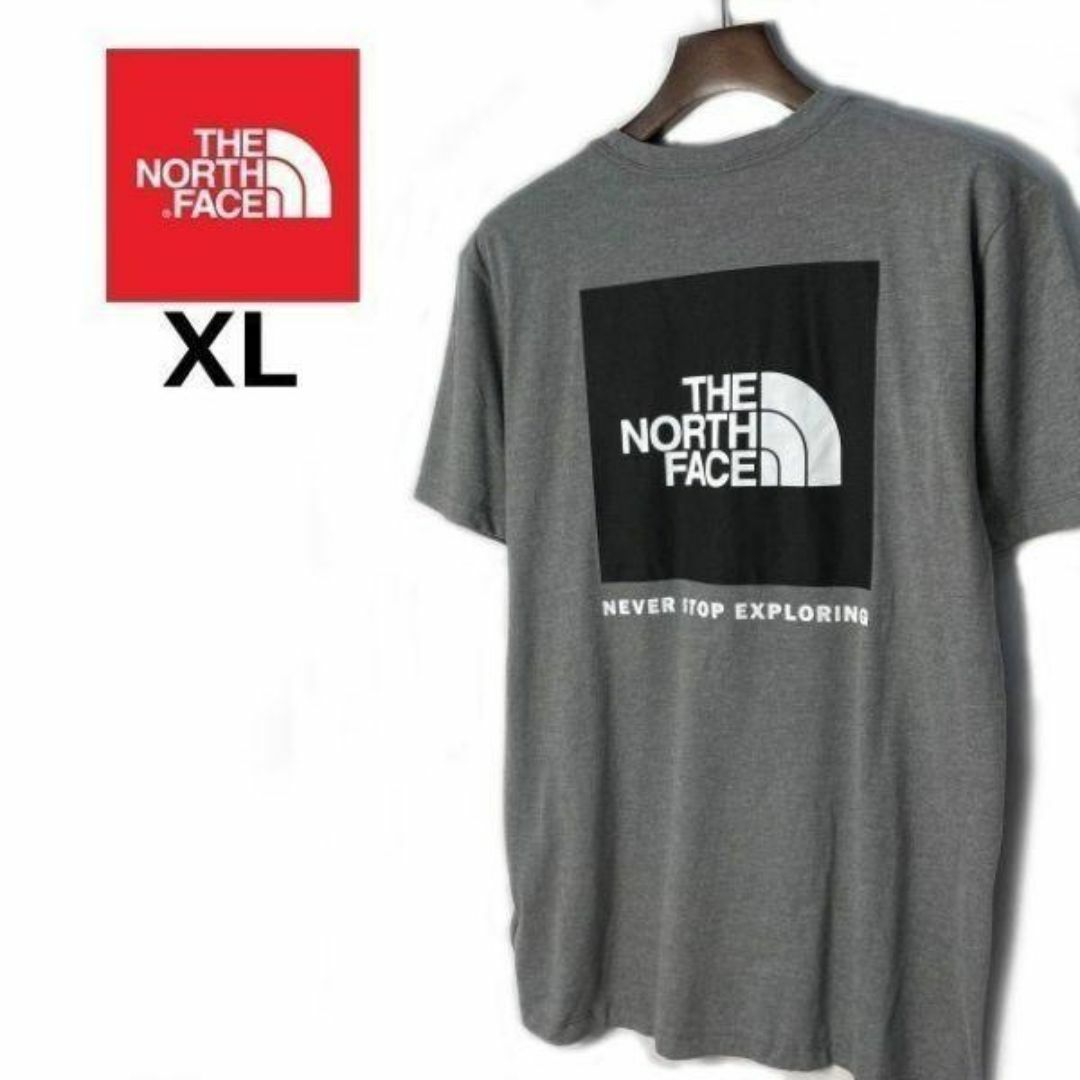 THE NORTH FACE(ザノースフェイス)のノースフェイス 半袖 Tシャツ US限定 ボックスロゴ(XL)グレー180902 メンズのトップス(Tシャツ/カットソー(半袖/袖なし))の商品写真