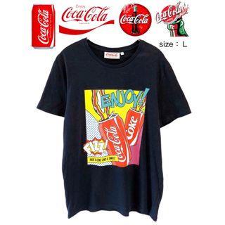 コカコーラ(コカ・コーラ)のCoca-Cola　コカ・コーラ　Tシャツ　L　黒　USA古着(Tシャツ/カットソー(半袖/袖なし))