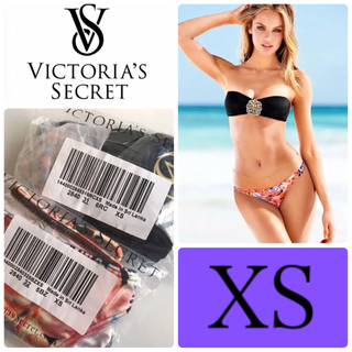 ヴィクトリアズシークレット(Victoria's Secret)のレア 新品 水着 ヴィクトリアシークレット 黒オレンジ XS(水着)