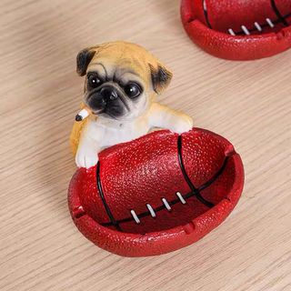 犬型 灰皿 イヌ 卓上収納　小物入れ パグ雑貨 キーケース　置物 PUG(灰皿)