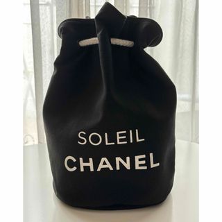 シャネル(CHANEL)のシャネル　ロゴプリント　プールバッグ　巾着型ショルダーバッグ　ノベルティ(ショルダーバッグ)