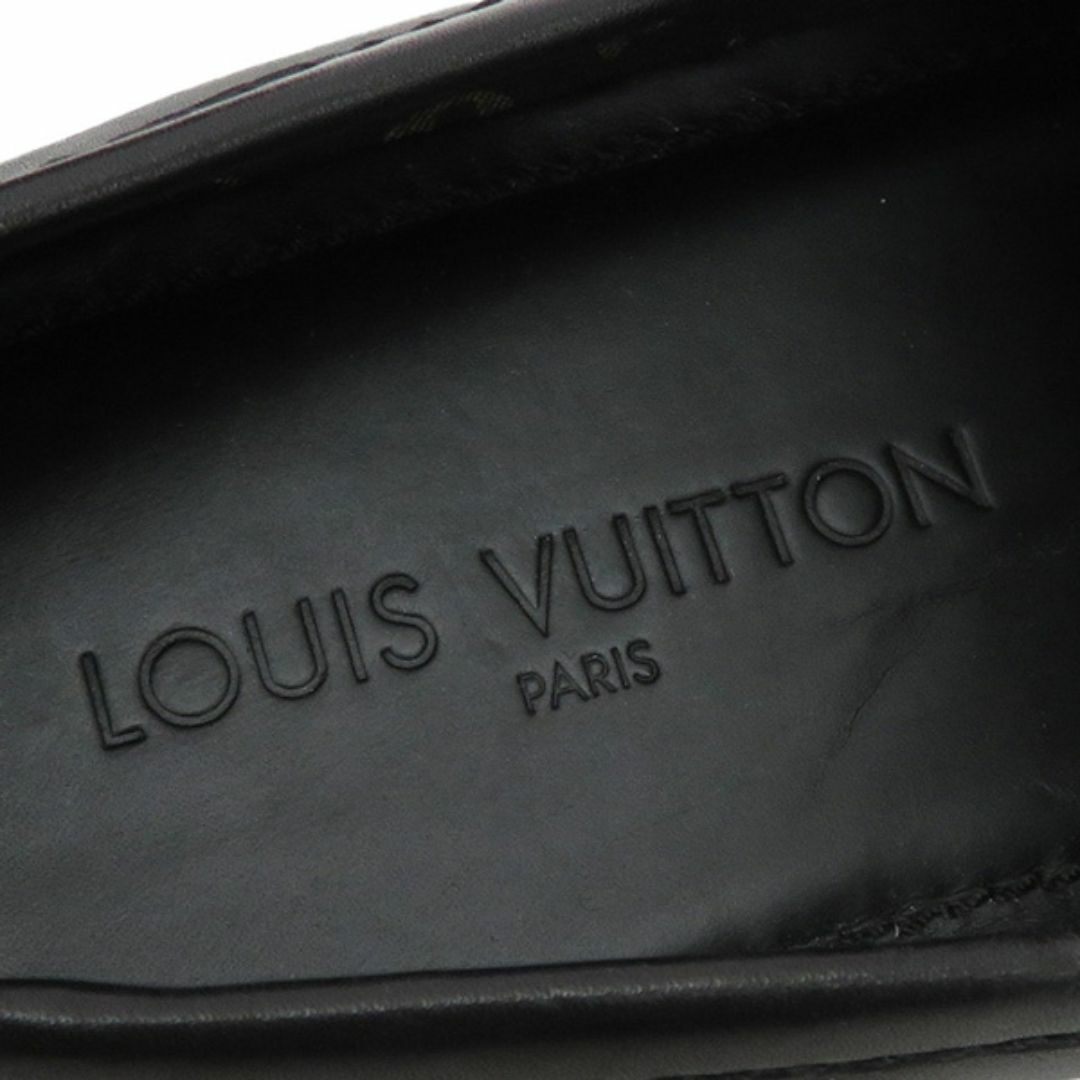 LOUIS VUITTON(ルイヴィトン)の美品 ルイヴィトン LVロゴ 裏地モノグラム レザー ドライビング シューズ モカシン スリッポン ローファー 46363 メンズの靴/シューズ(スリッポン/モカシン)の商品写真