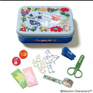 ムーミン(MOOMIN)のムーミン  ブリキ缶ケース  文具セット  大人のおしゃれ手帖  付録(キャラクターグッズ)