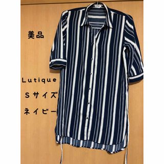 シマムラ(しまむら)の【美品】Lutique ストライプシャツ Sサイズ(シャツ/ブラウス(半袖/袖なし))