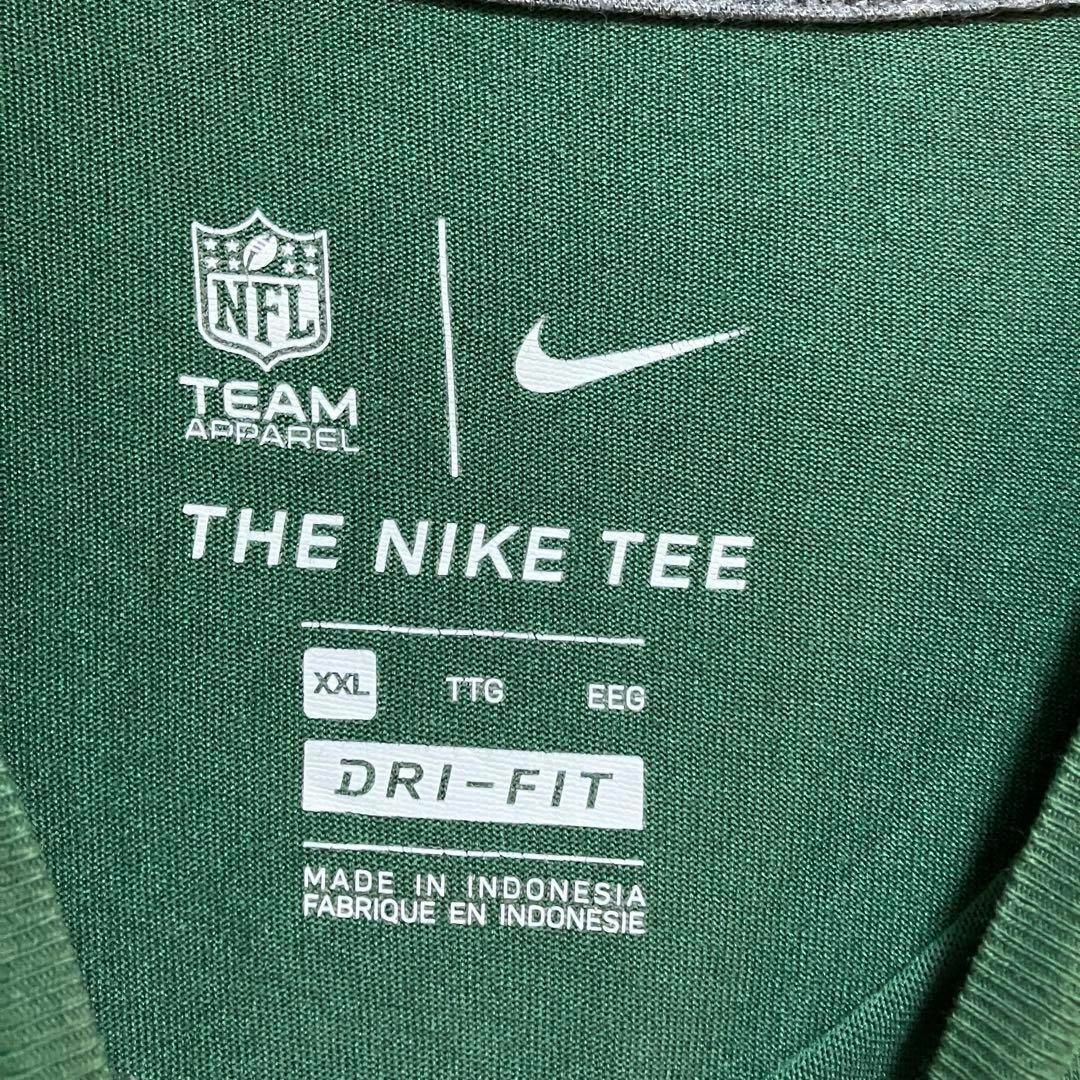 NIKE(ナイキ)の6479 古着　ラグランtシャツ 長袖　NIKE グリーンベイパッカーズ2XL メンズのトップス(Tシャツ/カットソー(七分/長袖))の商品写真