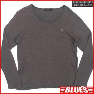 バーバリーブラックレーベル(BURBERRY BLACK LABEL)の廃盤 バーバリーブラックレーベル Tシャツ L ロンTカットソー 刺繍JJ865(Tシャツ/カットソー(七分/長袖))