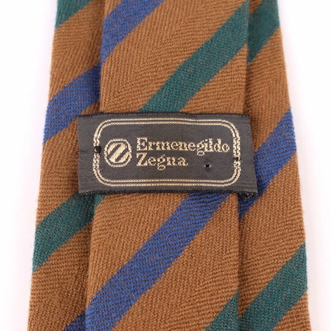 Ermenegildo Zegna(エルメネジルドゼニア)のエルメネジルドゼニア ブランドネクタイ ストライプ柄 ウール カシミヤ混 メンズ ブラウン Ermenegildo Zegna メンズのファッション小物(ネクタイ)の商品写真