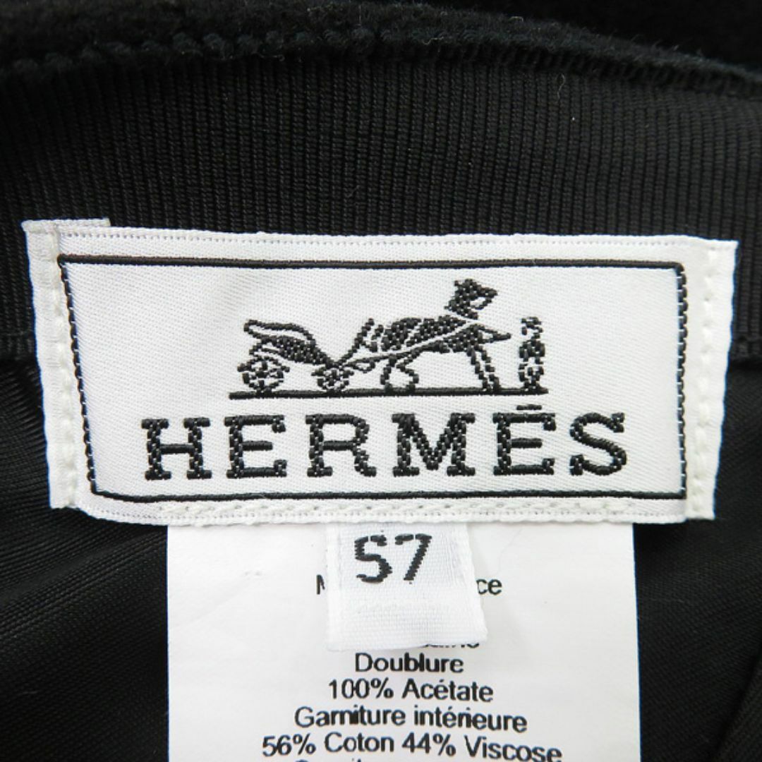 Hermes(エルメス)の美品 エルメス ネバダ シュヴァル オ トレイト ホース レザー パッチ ベースボール キャップ 帽子 46373 メンズの帽子(キャップ)の商品写真