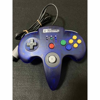 ニンテンドウ64(NINTENDO 64)のニンテンドー64 ホリコマンダー　ミッドナイトブルー　コントローラー　動作良好(その他)