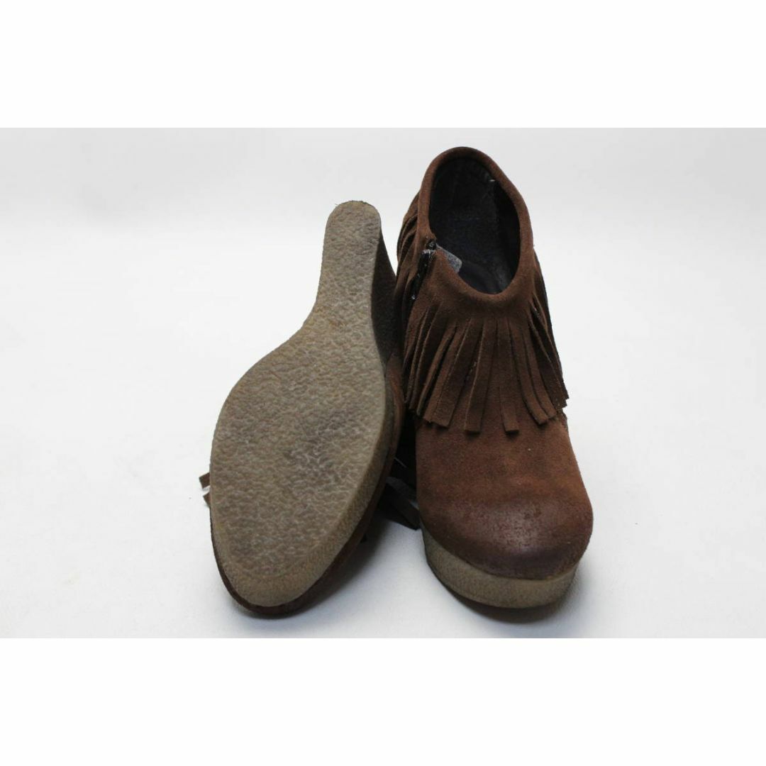 DIESEL(ディーゼル)のDIESEL フリンジウエッジブーティー(38)美品 レディースの靴/シューズ(ブーティ)の商品写真