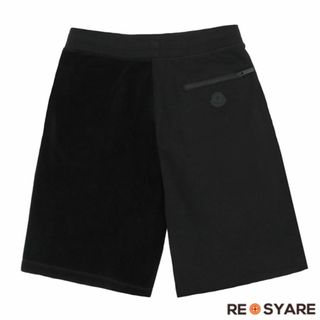 美品 モンクレール PANTALONE CORTO ロゴワッペン パイル 切替 スウェット トラック ショート ハーフ パンツ 46343