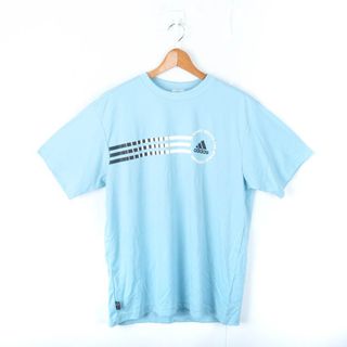 アディダス(adidas)のアディダス 半袖Tシャツ グラフィックT スポーツウエア 大きいサイズ クライマ365 メンズ Oサイズ 青×黒×白 adidas(Tシャツ/カットソー(半袖/袖なし))