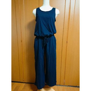 ショコラフィネローブ(chocol raffine robe)のchocol raffine robe　Nカットコンビネゾン　ネイビー(オールインワン)