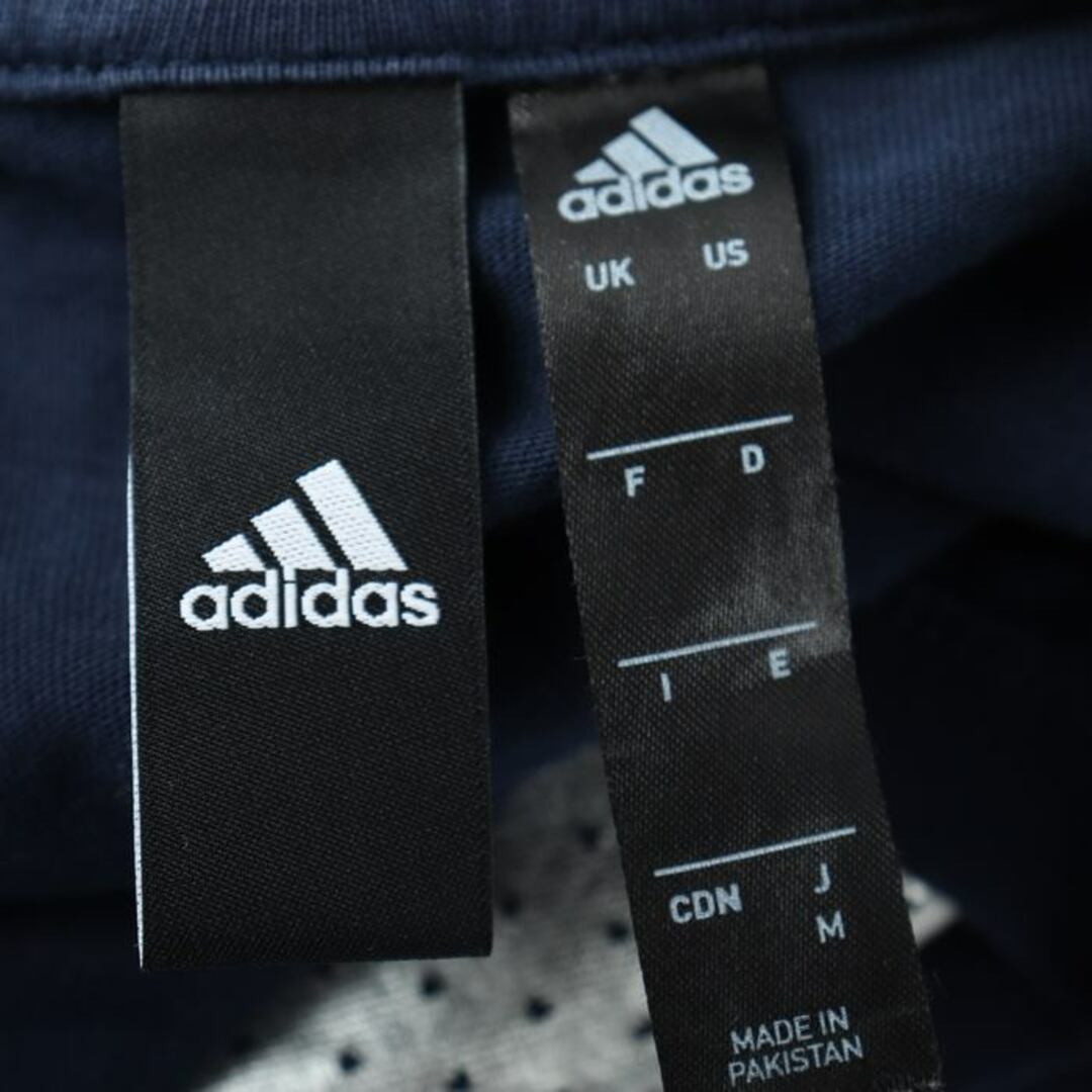 adidas(アディダス)のアディダス 半袖Tシャツ ビッグロゴT スポーツウエア メンズ Mサイズ 紺×白 adidas メンズのトップス(Tシャツ/カットソー(半袖/袖なし))の商品写真