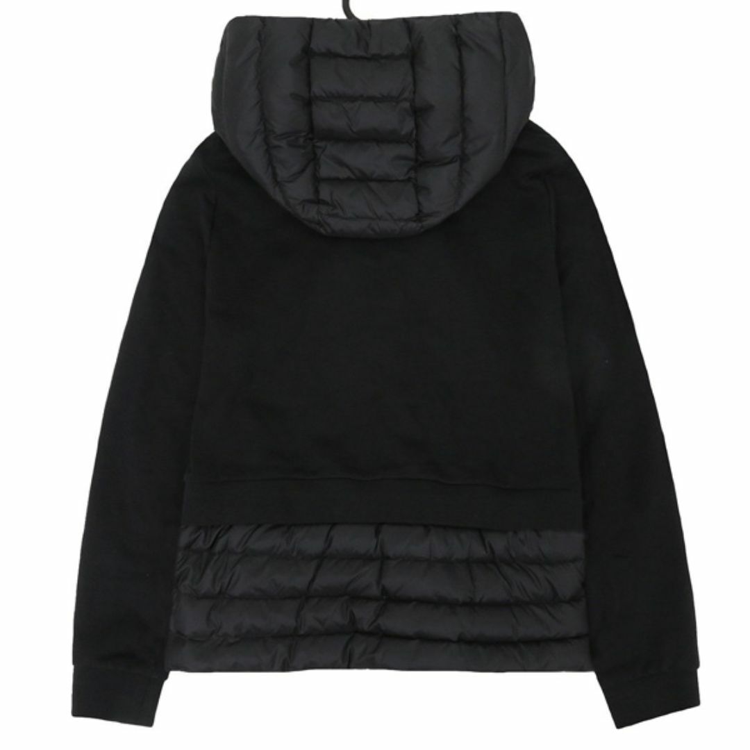 MONCLER(モンクレール)の美品 モンクレール MAGLIA CARDIGAN ロゴワッペン 異素材MIX スウェット ジップアップ パーカー ダウン カーディガン ジャケット 46394 レディースのジャケット/アウター(ダウンジャケット)の商品写真