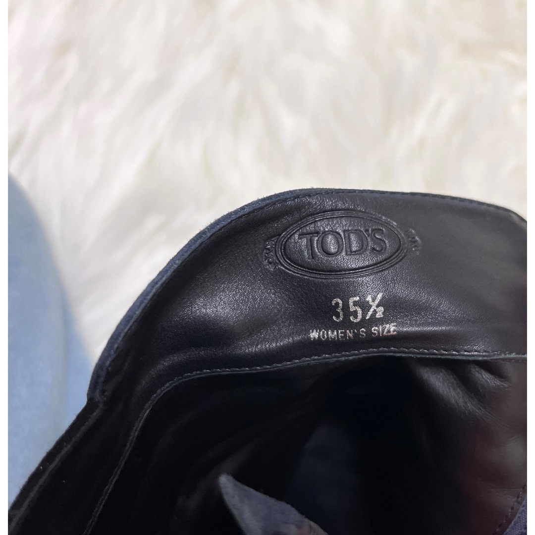TOD'S(トッズ)のTOD’S トッズ サイドジップ ショートブーツ レザー スエード ヒール レディースの靴/シューズ(ブーツ)の商品写真