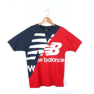 ニューバランス(New Balance)のニューバランス 半袖Tシャツ ビッグロゴT トリコロールカラー スポーツウエア メンズ XSサイズ 紺×赤×白 NEW BALANCE(Tシャツ/カットソー(半袖/袖なし))