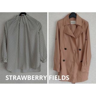 ストロベリーフィールズ(STRAWBERRY-FIELDS)の2点！【STRAWBERRYFIELDS】サラサラブラウスとジャケット【日本製】(シャツ/ブラウス(長袖/七分))