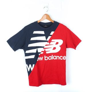 ニューバランス(New Balance)のニューバランス 半袖Tシャツ ロゴT バイカラー スポーツウエア メンズ XSサイズ 紺×赤×白 NEW BALANCE(Tシャツ/カットソー(半袖/袖なし))