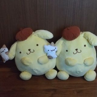 サンリオ(サンリオ)のポムポムプリン ビッグぬいぐるみ2個セット(ぬいぐるみ)