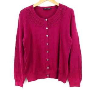 LAURA ASHLEY - ローラアシュレイ カーディガン ニット セーター レース レディース Mサイズ ピンク Laura Ashley